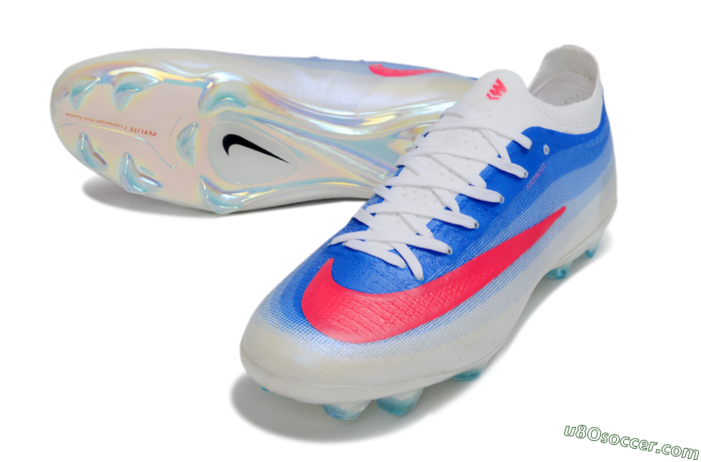 Nike Air Zoom Mercurial Vapor 17 Elite FG Firm Ground Soccer Cleats - Blue/Vibrant Pink/Icy White 3