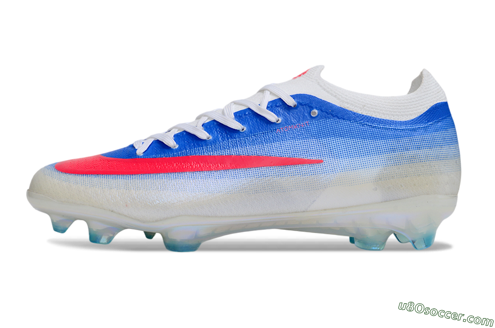 Nike Air Zoom Mercurial Vapor 17 Elite FG Firm Ground Soccer Cleats - Blue/Vibrant Pink/Icy White 2