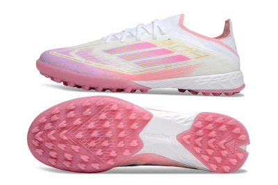 Adidas F50 Elite TF Artificial Turf Soccer Shoes - White/Soft Pink/Light Fuchsia