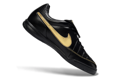 Nike Tiempo Legend SE IC Indoor & Futsal Soccer Shoes - Black/Gold Accent/Classic Black