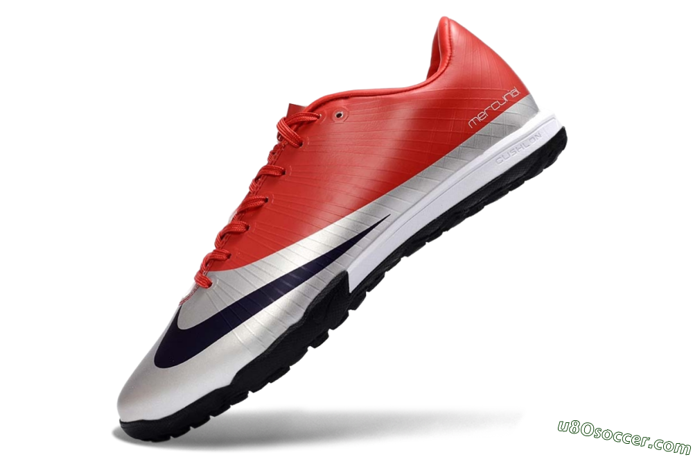 Nike Air Zoom Mercurial Vapor 16 Elite TF Artificial Turf Soccer Shoes - Red/Bright Coral/Metallic Silver 5