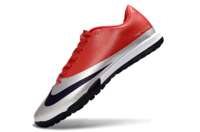 Nike Air Zoom Mercurial Vapor 16 Elite TF Artificial Turf Soccer Shoes - Red/Bright Coral/Metallic Silver