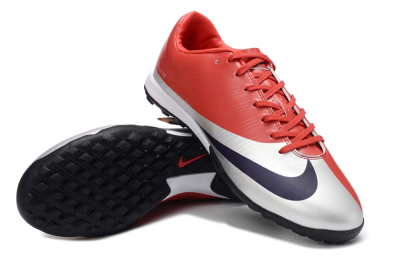 Nike Air Zoom Mercurial Vapor 16 Elite TF Artificial Turf Soccer Shoes - Red/Bright Coral/Metallic Silver