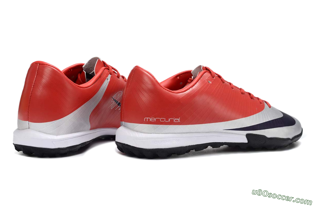 Nike Air Zoom Mercurial Vapor 16 Elite TF Artificial Turf Soccer Shoes - Red/Bright Coral/Metallic Silver 6