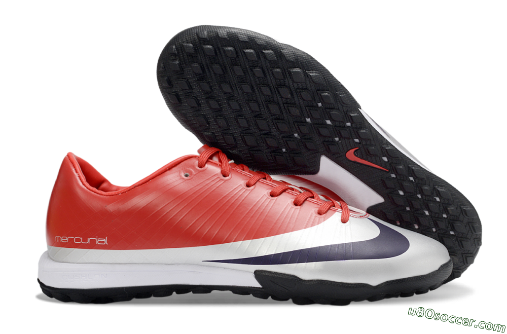 Nike Air Zoom Mercurial Vapor 16 Elite TF Artificial Turf Soccer Shoes - Red/Bright Coral/Metallic Silver 1