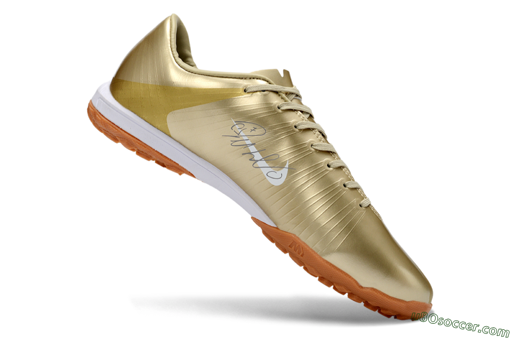 Nike Air Zoom Mercurial Vapor 16 Elite TF Artificial Turf Soccer Shoes - Gold/Champagne Gold/Peach Orange 4
