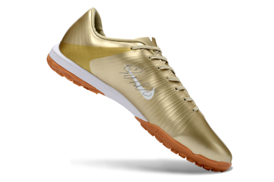 Nike Air Zoom Mercurial Vapor 16 Elite TF Artificial Turf Soccer Shoes - Gold/Champagne Gold/Peach Orange