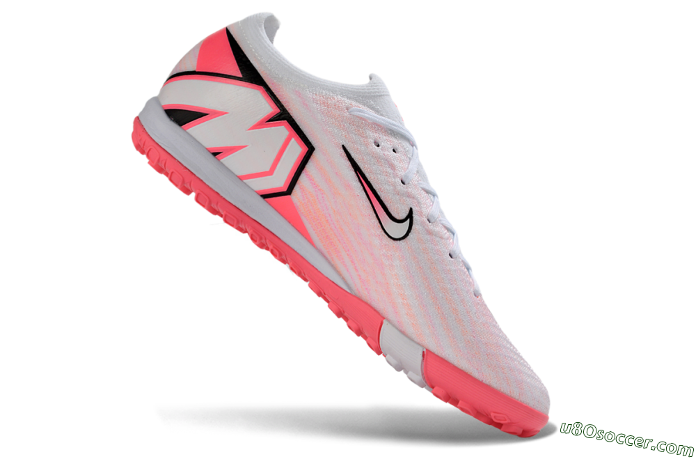 Nike Air Zoom Mercurial Vapor 16 Elite TF Artificial Turf Soccer Shoes - White/Pink Blaze/Light Grey 4