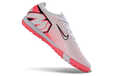 Nike Air Zoom Mercurial Vapor 16 Elite TF Artificial Turf Soccer Shoes - White/Pink Blaze/Light Grey