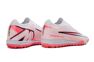 Nike Air Zoom Mercurial Vapor 16 Elite TF Artificial Turf Soccer Shoes - White/Pink Blaze/Light Grey