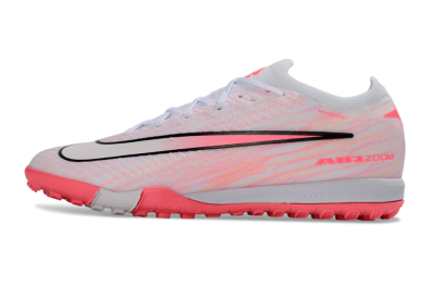 Nike Air Zoom Mercurial Vapor 16 Elite TF Artificial Turf Soccer Shoes - White/Pink Blaze/Light Grey