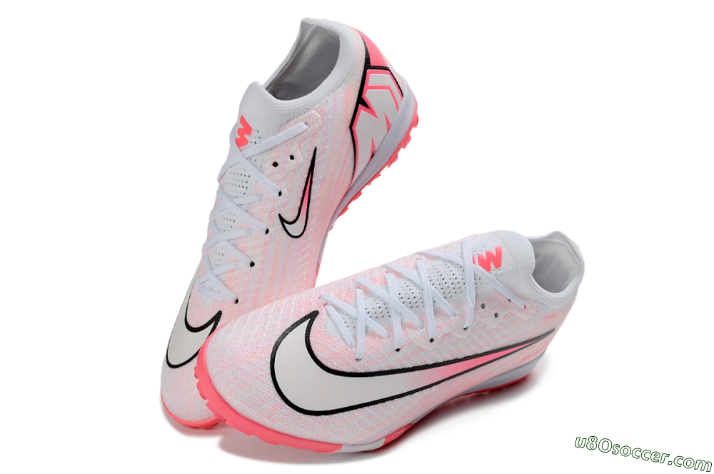 Nike Air Zoom Mercurial Vapor 16 Elite TF Artificial Turf Soccer Shoes - White/Pink Blaze/Light Grey 3