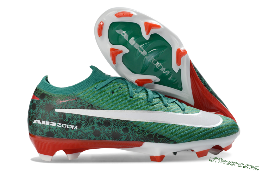 Nike Air Zoom Mercurial Vapor 16 Elite FG Firm Ground Soccer Cleats - Green/Emerald Wave/Fiery Coral 1