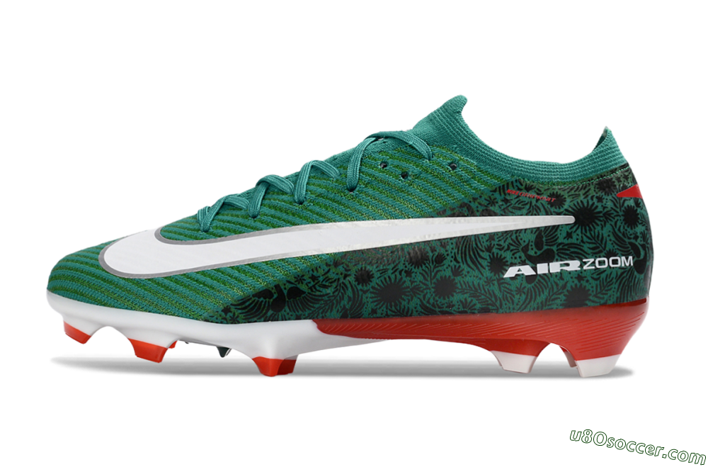 Nike Air Zoom Mercurial Vapor 16 Elite FG Firm Ground Soccer Cleats - Green/Emerald Wave/Fiery Coral 2