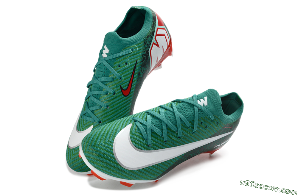 Nike Air Zoom Mercurial Vapor 16 Elite FG Firm Ground Soccer Cleats - Green/Emerald Wave/Fiery Coral 3