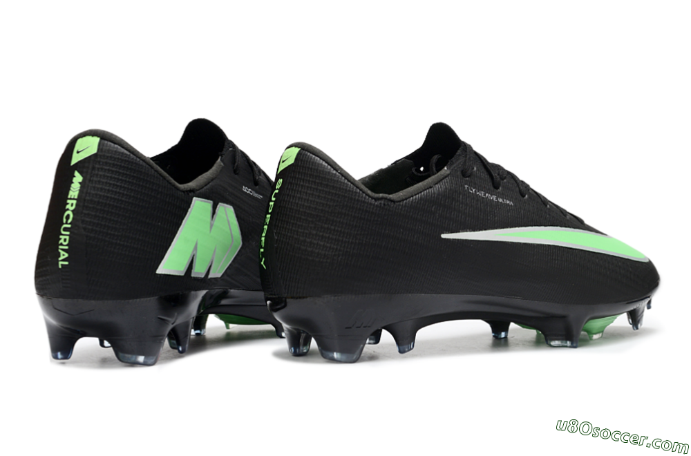 Nike Air Zoom Mercurial Superfly 11 FG Firm Ground Soccer Cleats - Black/Lime Green/Slate Gray 6