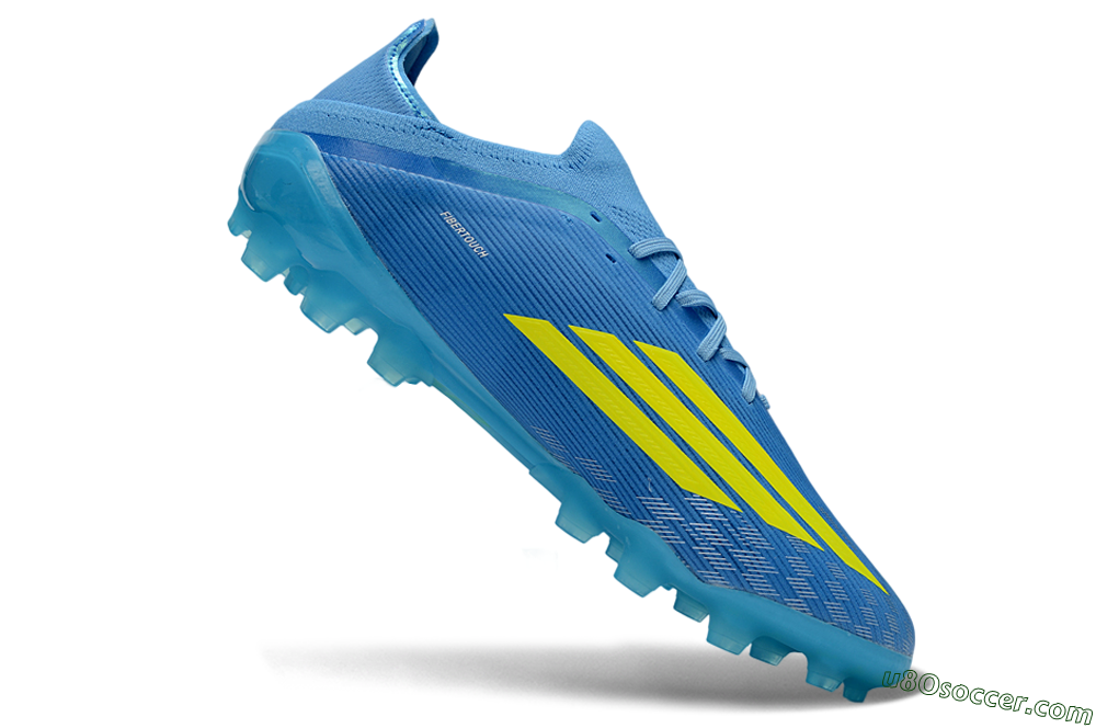 Adidas F50 Elite AG Artificial Grass Soccer Cleats - Blue/Neon Yellow/Light Blue 4