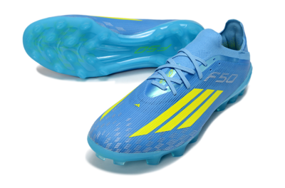 Adidas F50 Elite AG Artificial Grass Soccer Cleats - Blue/Neon Yellow/Light Blue