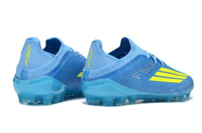 Adidas F50 Elite AG Artificial Grass Soccer Cleats - Blue/Neon Yellow/Light Blue