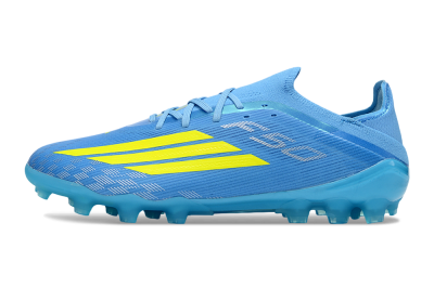 Adidas F50 Elite AG Artificial Grass Soccer Cleats - Blue/Neon Yellow/Light Blue