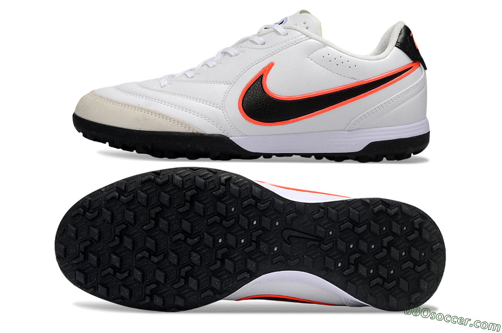 Nike Tiempo Legend 11 Elite TF Artificial Turf Soccer Shoes - White/Black/Orange 0