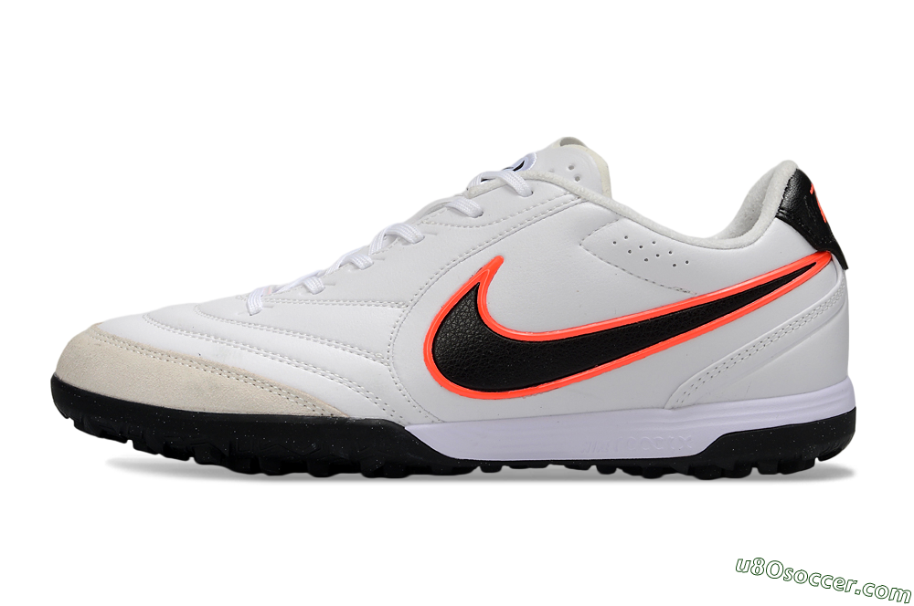 Nike Tiempo Legend 11 Elite TF Artificial Turf Soccer Shoes - White/Black/Orange 2