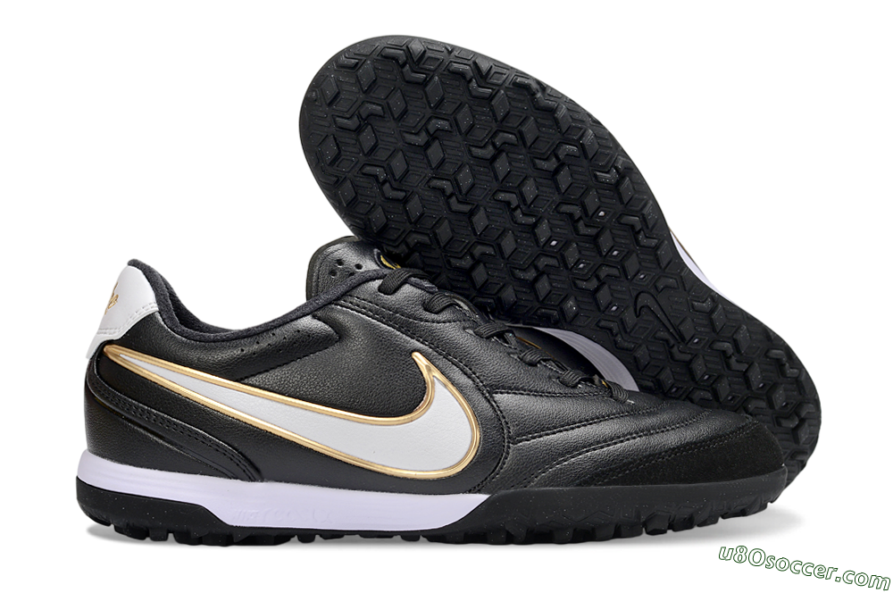 Nike Tiempo Legend 11 Elite TF Artificial Turf Soccer Shoes - Black/Bold Gold/White 1