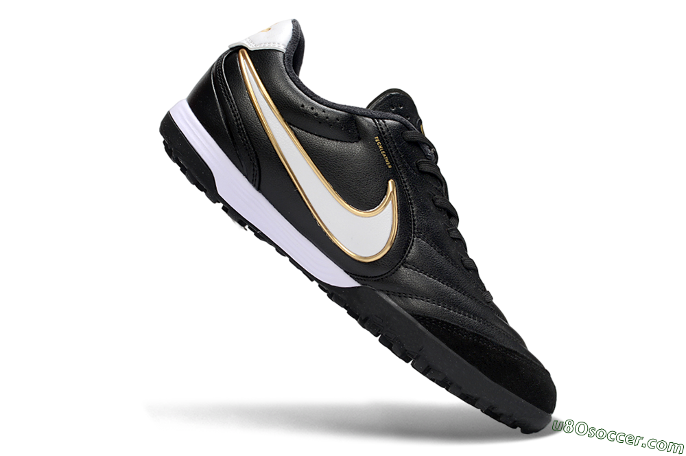 Nike Tiempo Legend 11 Elite TF Artificial Turf Soccer Shoes - Black/Bold Gold/White 4