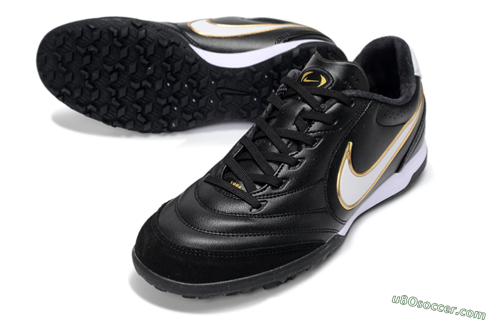 Nike Tiempo Legend 11 Elite TF Artificial Turf Soccer Shoes - Black/Bold Gold/White 3