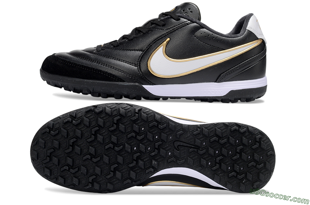 Nike Tiempo Legend 11 Elite TF Artificial Turf Soccer Shoes - Black/Bold Gold/White 0