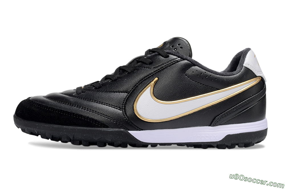 Nike Tiempo Legend 11 Elite TF Artificial Turf Soccer Shoes - Black/Bold Gold/White 2