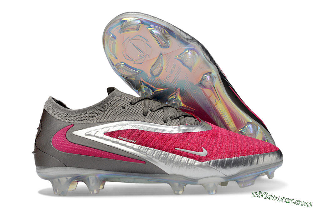 Nike Phantom 6 Elite Low FG Firm Ground Soccer Cleats - Pink/Steel Gray/Rosé Pink 1