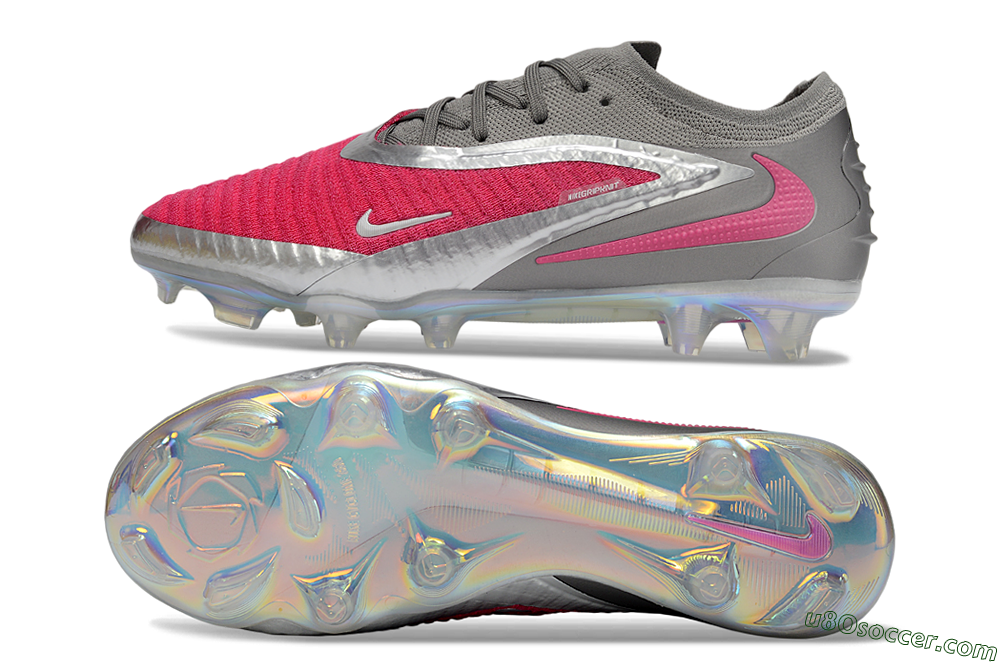 Nike Phantom 6 Elite Low FG Firm Ground Soccer Cleats - Pink/Steel Gray/Rosé Pink 0