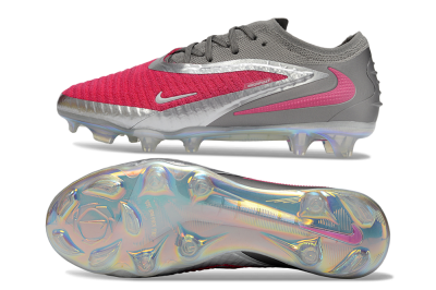Nike Phantom 6 Elite Low FG Firm Ground Soccer Cleats - Pink/Steel Gray/Rosé Pink