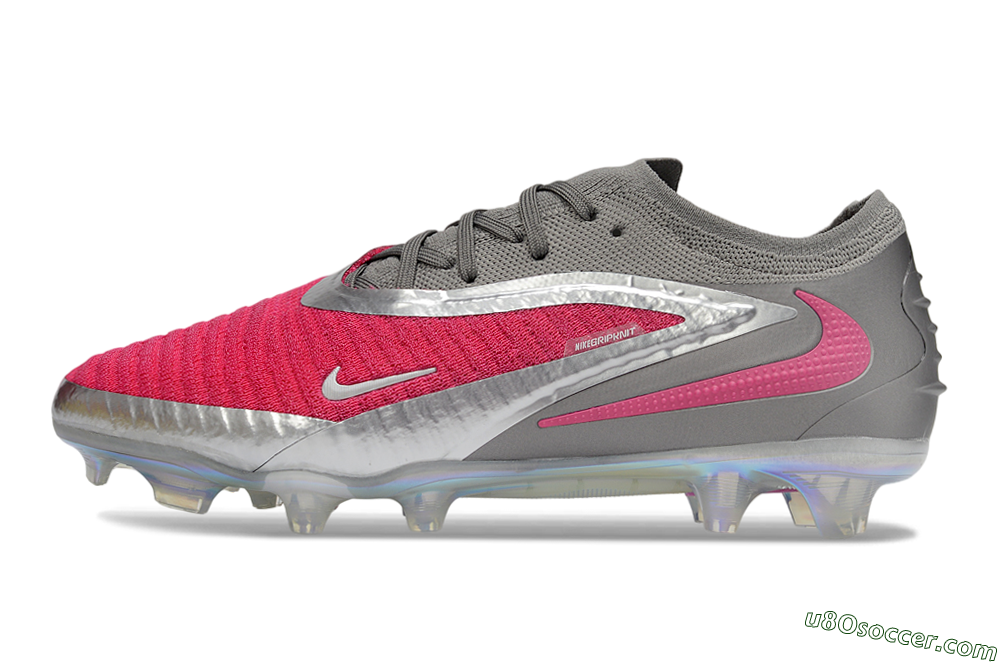 Nike Phantom 6 Elite Low FG Firm Ground Soccer Cleats - Pink/Steel Gray/Rosé Pink 2