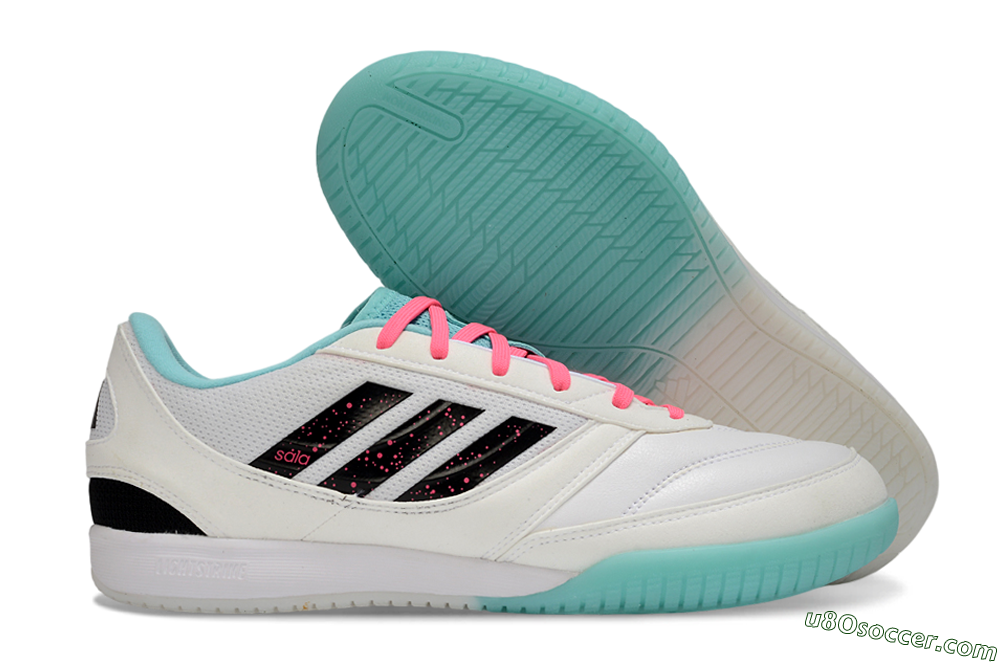 Adidas Top Sala Competition IC Indoor & Futsal Soccer Shoes - White/Aqua Breeze/Hot Pink 1