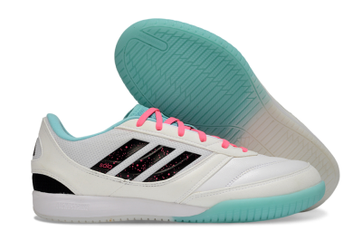 Adidas Top Sala Competition IC Indoor & Futsal Soccer Shoes - White/Aqua Breeze/Hot Pink