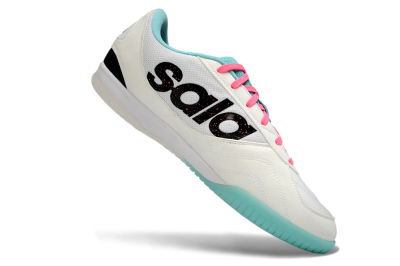 Adidas Top Sala Competition IC Indoor & Futsal Soccer Shoes - White/Aqua Breeze/Hot Pink