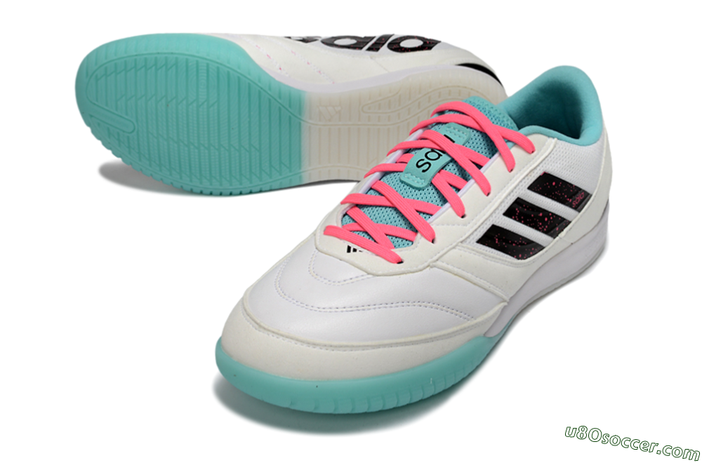 Adidas Top Sala Competition IC Indoor & Futsal Soccer Shoes - White/Aqua Breeze/Hot Pink 3