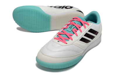 Adidas Top Sala Competition IC Indoor & Futsal Soccer Shoes - White/Aqua Breeze/Hot Pink