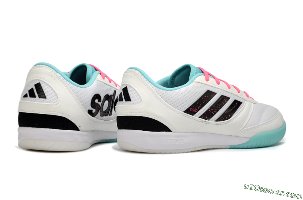 Adidas Top Sala Competition IC Indoor & Futsal Soccer Shoes - White/Aqua Breeze/Hot Pink 6