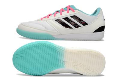 Adidas Top Sala Competition IC Indoor & Futsal Soccer Shoes - White/Aqua Breeze/Hot Pink