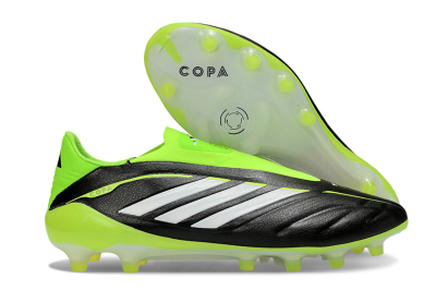 Adidas Copa Pure 4 Elite Laceless FG Firm Ground Soccer Cleats - Black/Neon Green/White