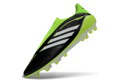 Adidas Copa Pure 4 Elite Laceless FG Firm Ground Soccer Cleats - Black/Neon Green/White