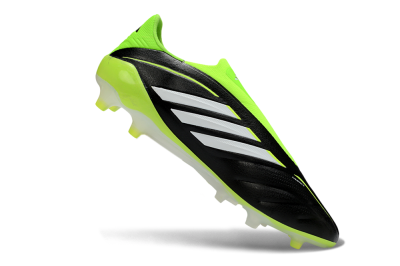 Adidas Copa Pure 4 Elite Laceless FG Firm Ground Soccer Cleats - Black/Neon Green/White