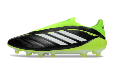 Adidas Copa Pure 4 Elite Laceless FG Firm Ground Soccer Cleats - Black/Neon Green/White