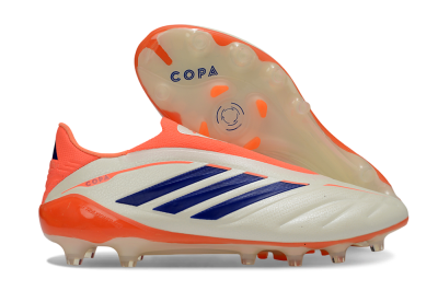 Adidas Copa Pure 4 Elite Laceless FG Firm Ground Soccer Cleats - Orange/Vibrant Orange/Deep Blue
