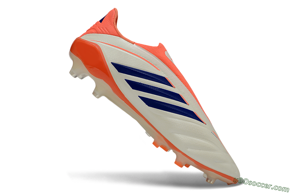 Adidas Copa Pure 4 Elite Laceless FG Firm Ground Soccer Cleats - Orange/Vibrant Orange/Deep Blue 4