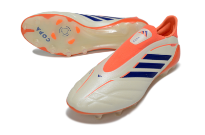 Adidas Copa Pure 4 Elite Laceless FG Firm Ground Soccer Cleats - Orange/Vibrant Orange/Deep Blue