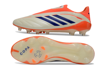 Adidas Copa Pure 4 Elite Laceless FG Firm Ground Soccer Cleats - Orange/Vibrant Orange/Deep Blue